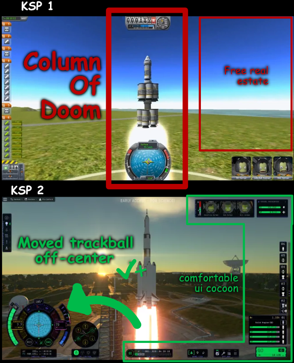 Kerbal Space Program UI 1 vs 2