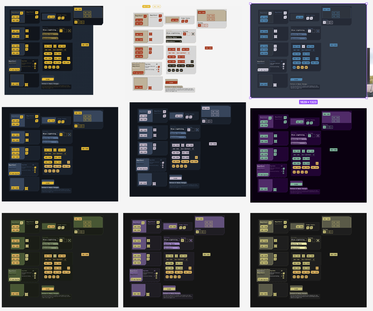 Multiple color schemes in figma