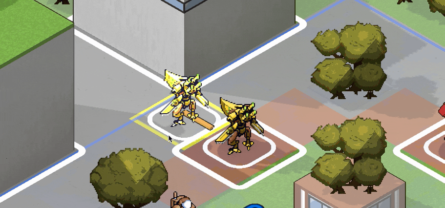 A move preview that flickers.