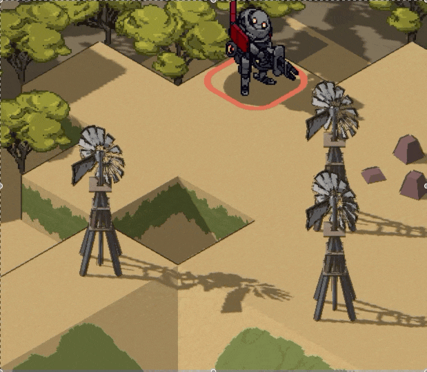Windmills spinning peacefully