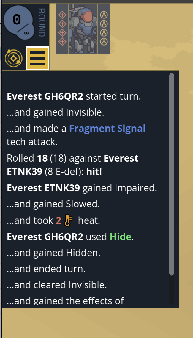 battle log ellipses