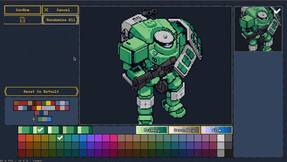 New mech palettes