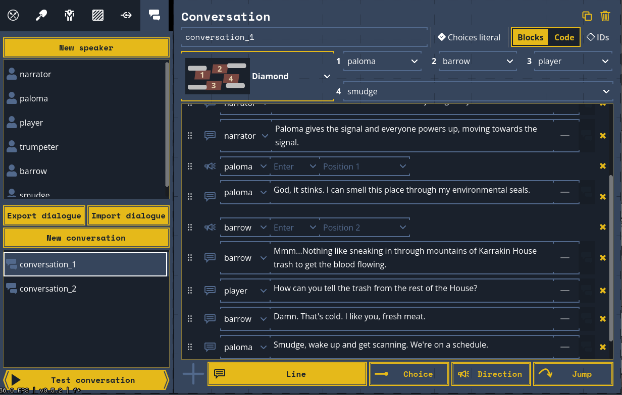 Cleaned up conversation editor